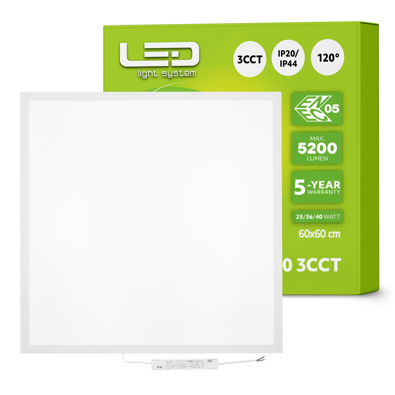 Podomítkový Led panel Amstrong 60x60 Stropní Svítidlo Kaseton 25-36-40W 3CCT