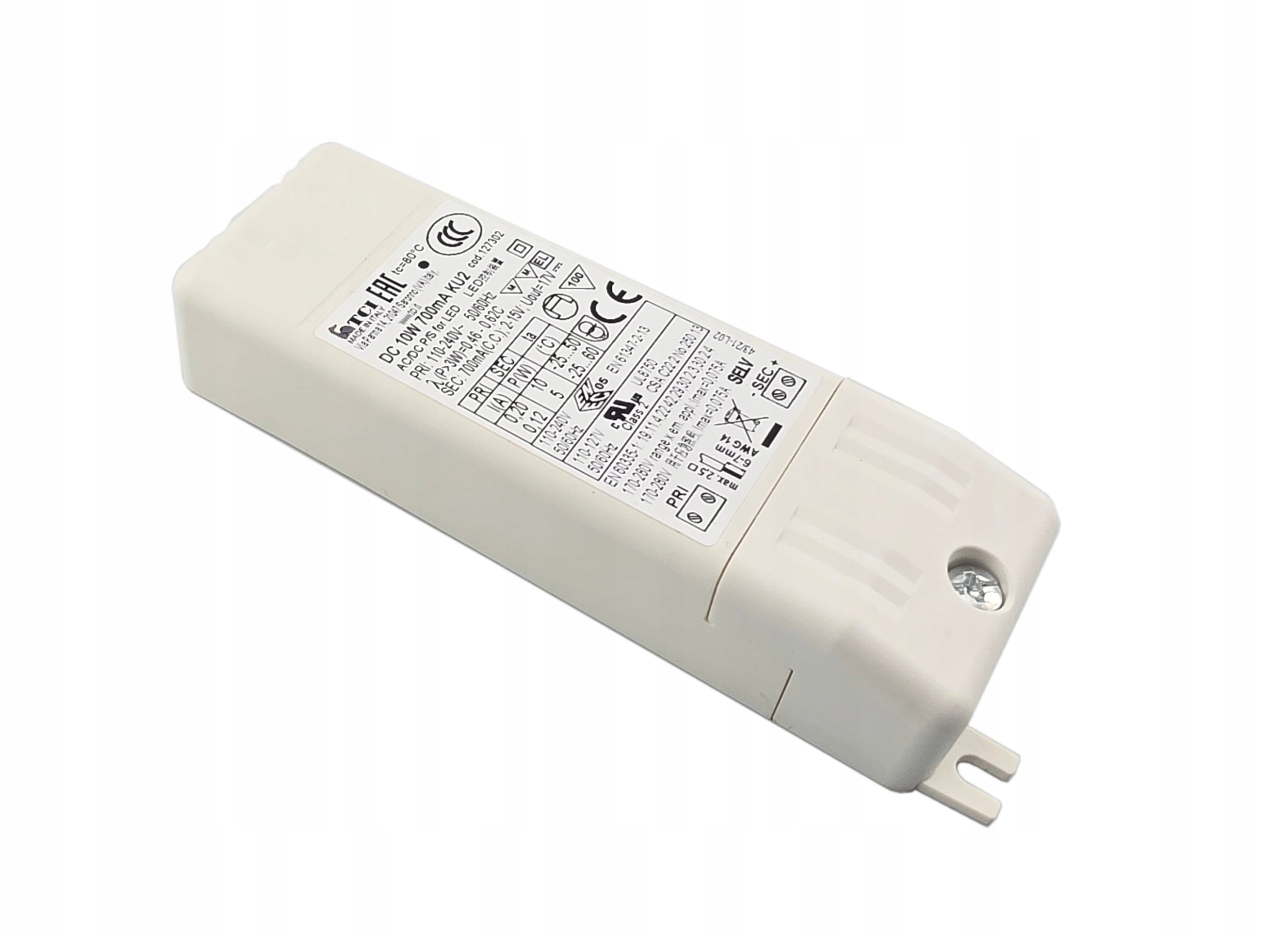 Zasilacz LED DC 10W 700mA KU2