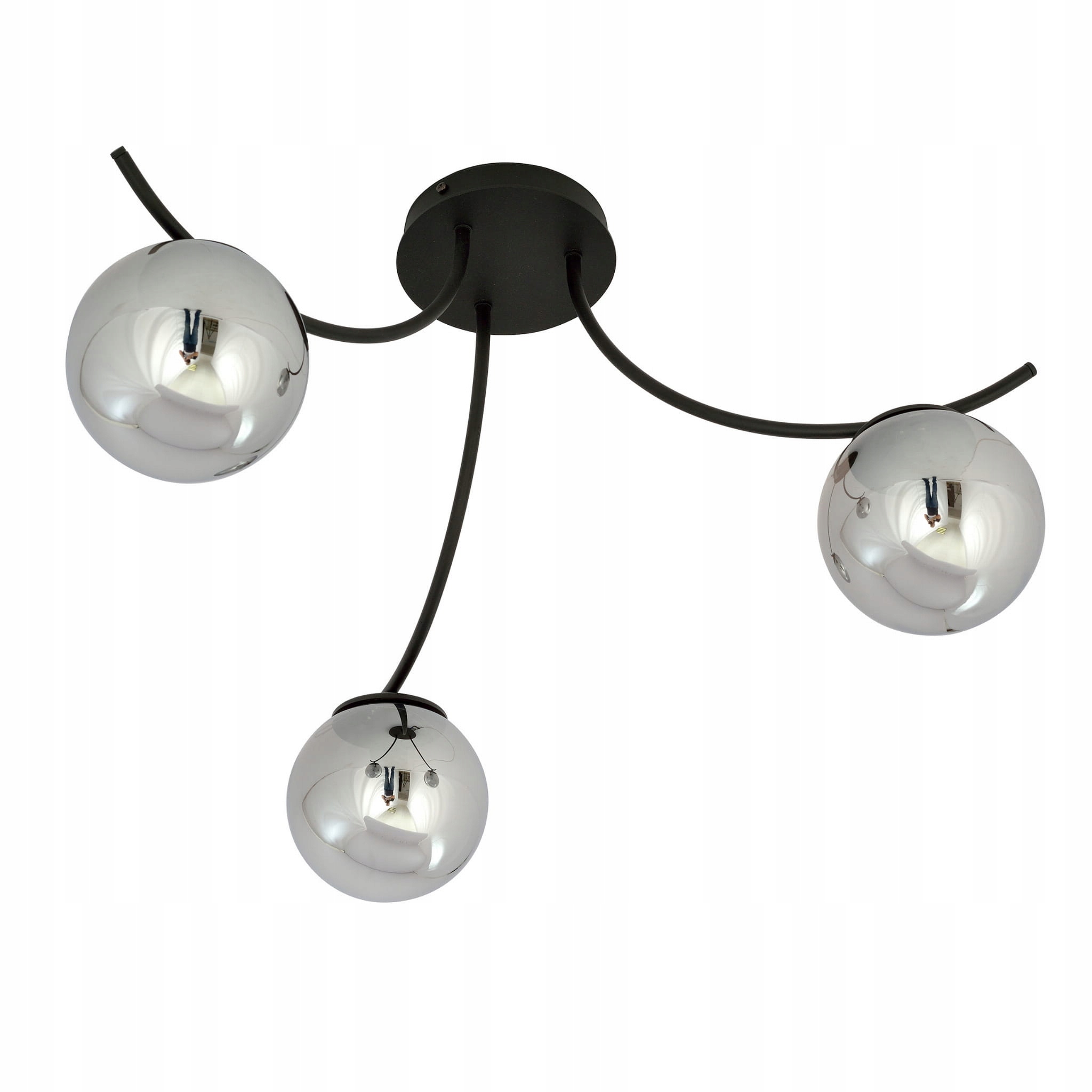 Stropná lampa Emibig Boston 3xE14 40W Black/Grafit, regulácia svetla