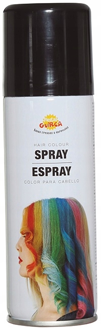 

Zmywalna Farba do Włosów Spray Lakier Czarna 125ml