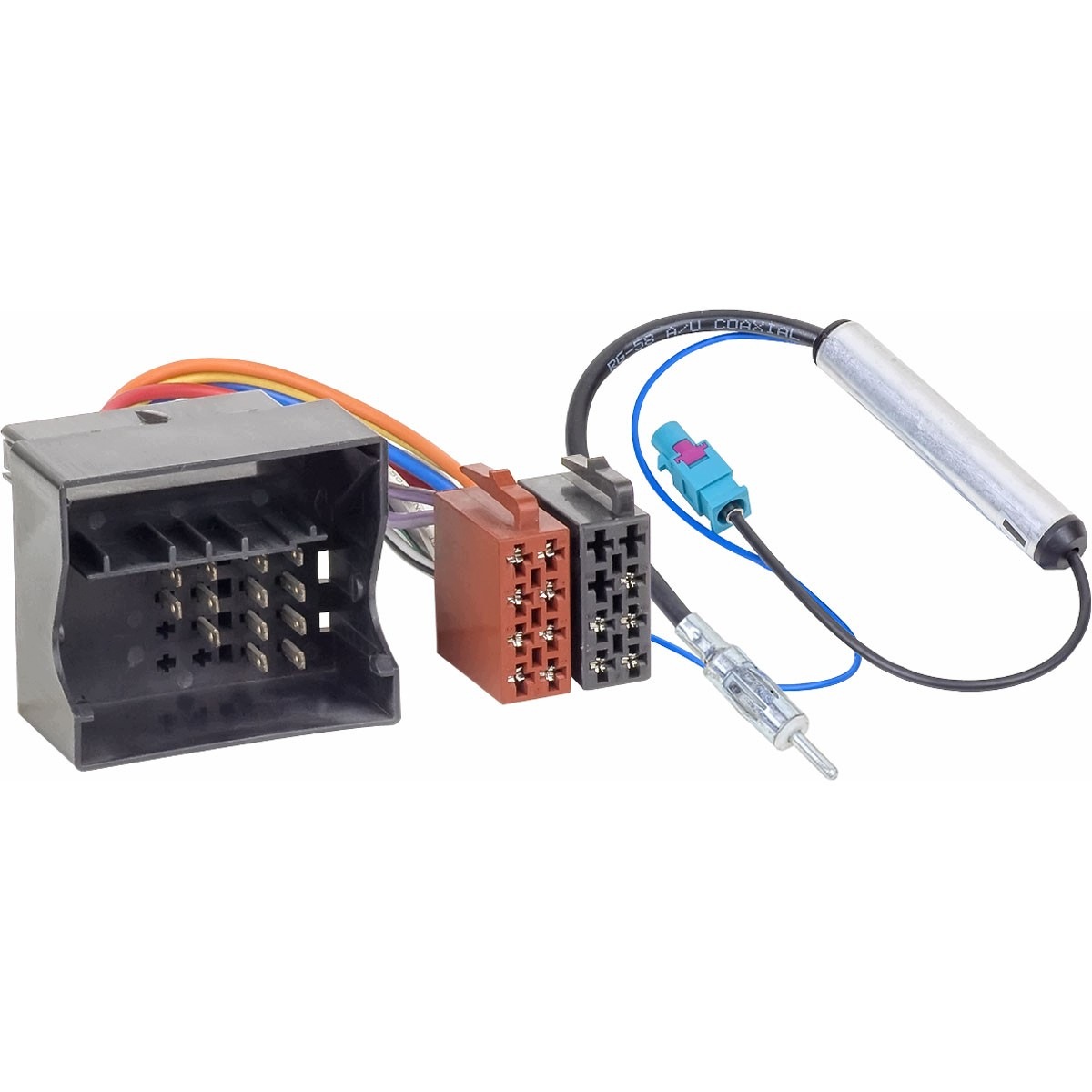 Zestaw kabli adapterów do radia samochodowego Quadlock Iso