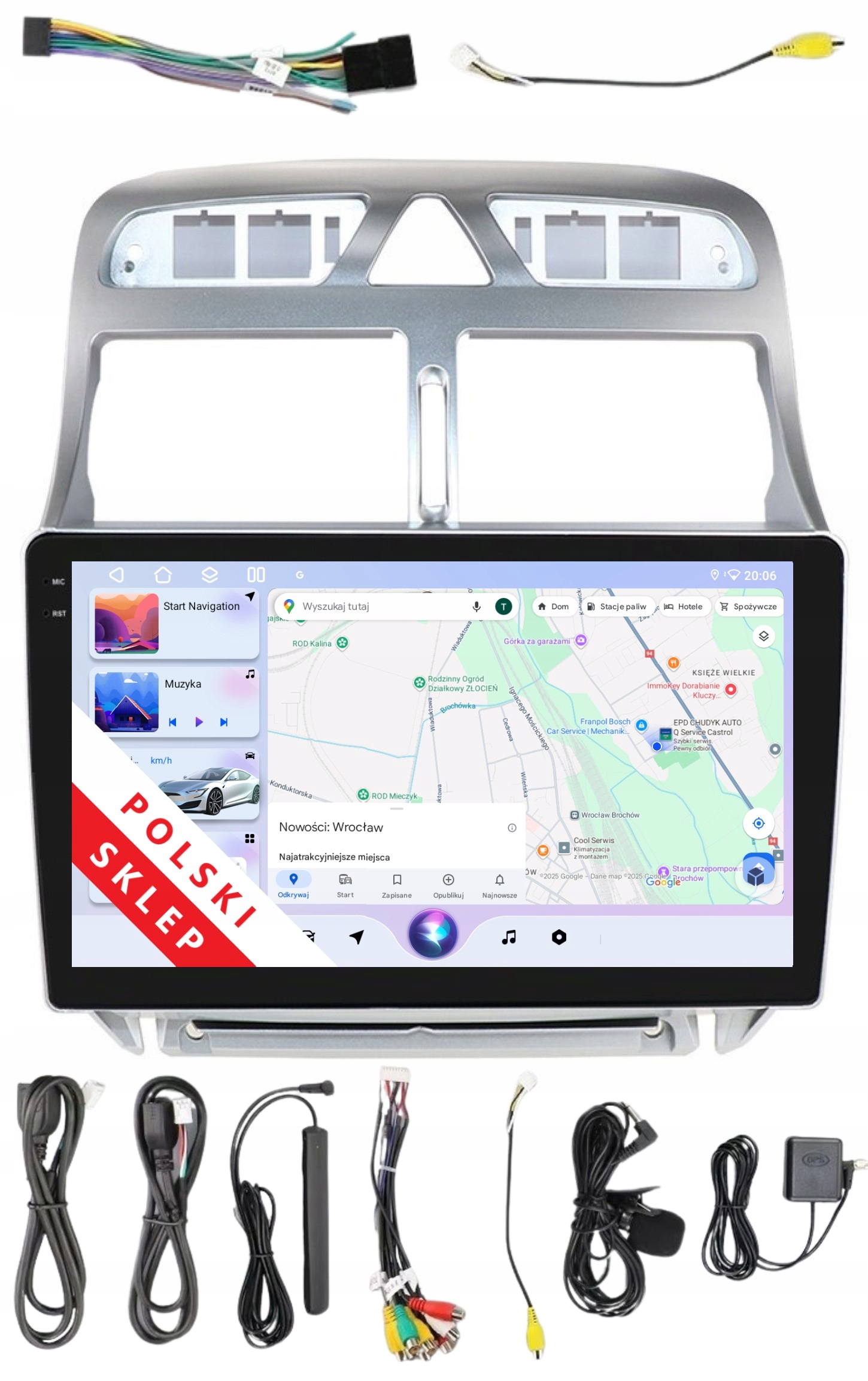 Navigace Rádio 2DIN Android Peugeot 307 4/64 Gb Dsp Carplay Lte