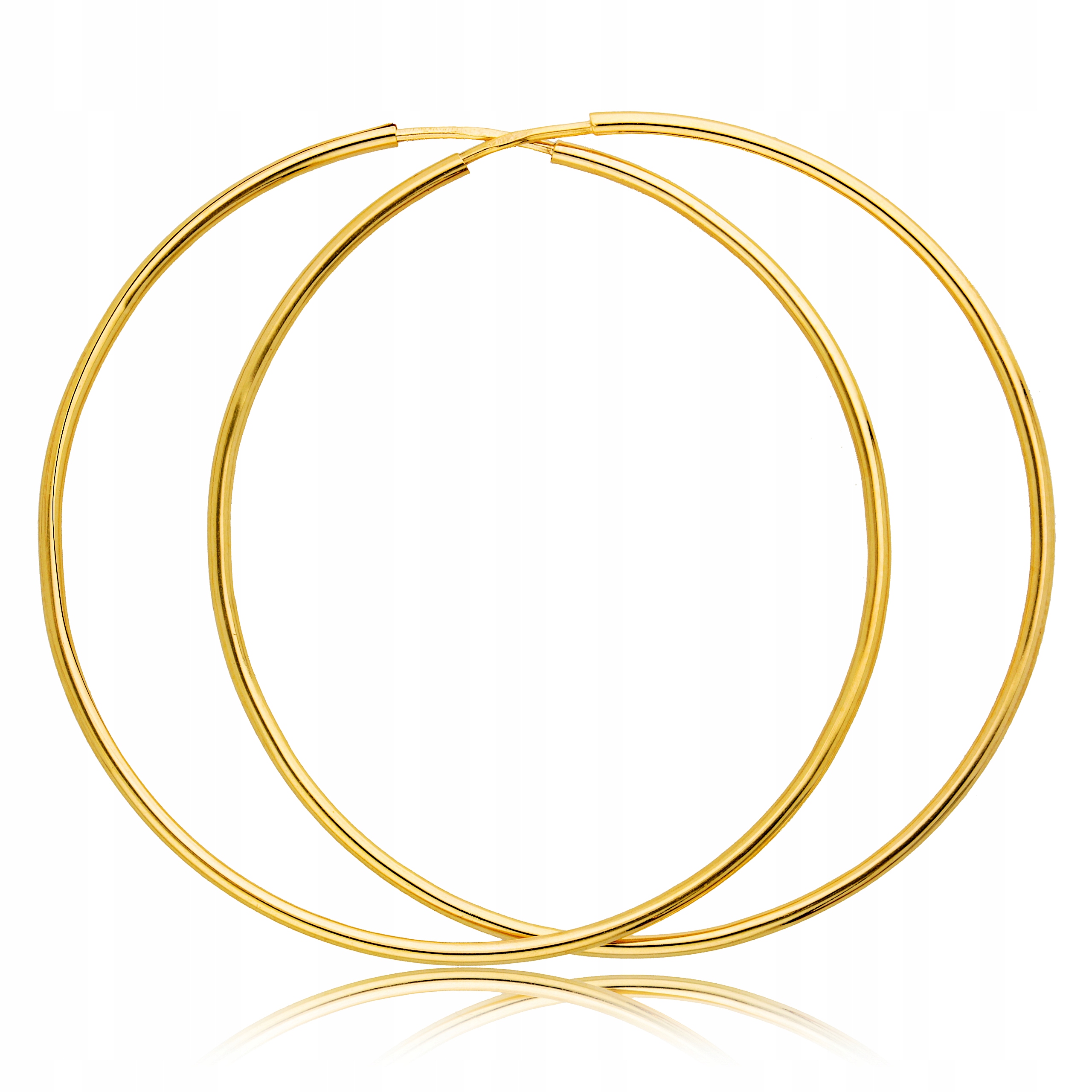 

Złote Kolczyki 333 Duże Koła Kółka Grawer