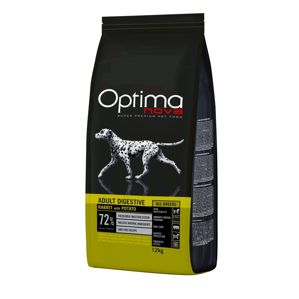 Levně Optima Nova Dog Gf Adult Digestive Rabbit&Potato 12kg