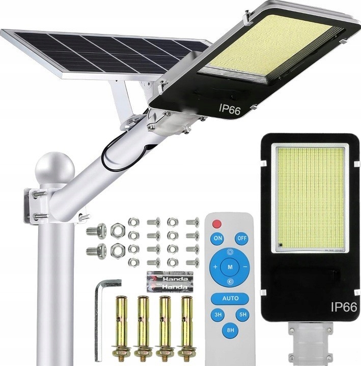 Výkonná Solárna Led Lampa 3200 W, Pouličný Senzor Súmraku S Záhradným Diaľkovým Ovládaním
