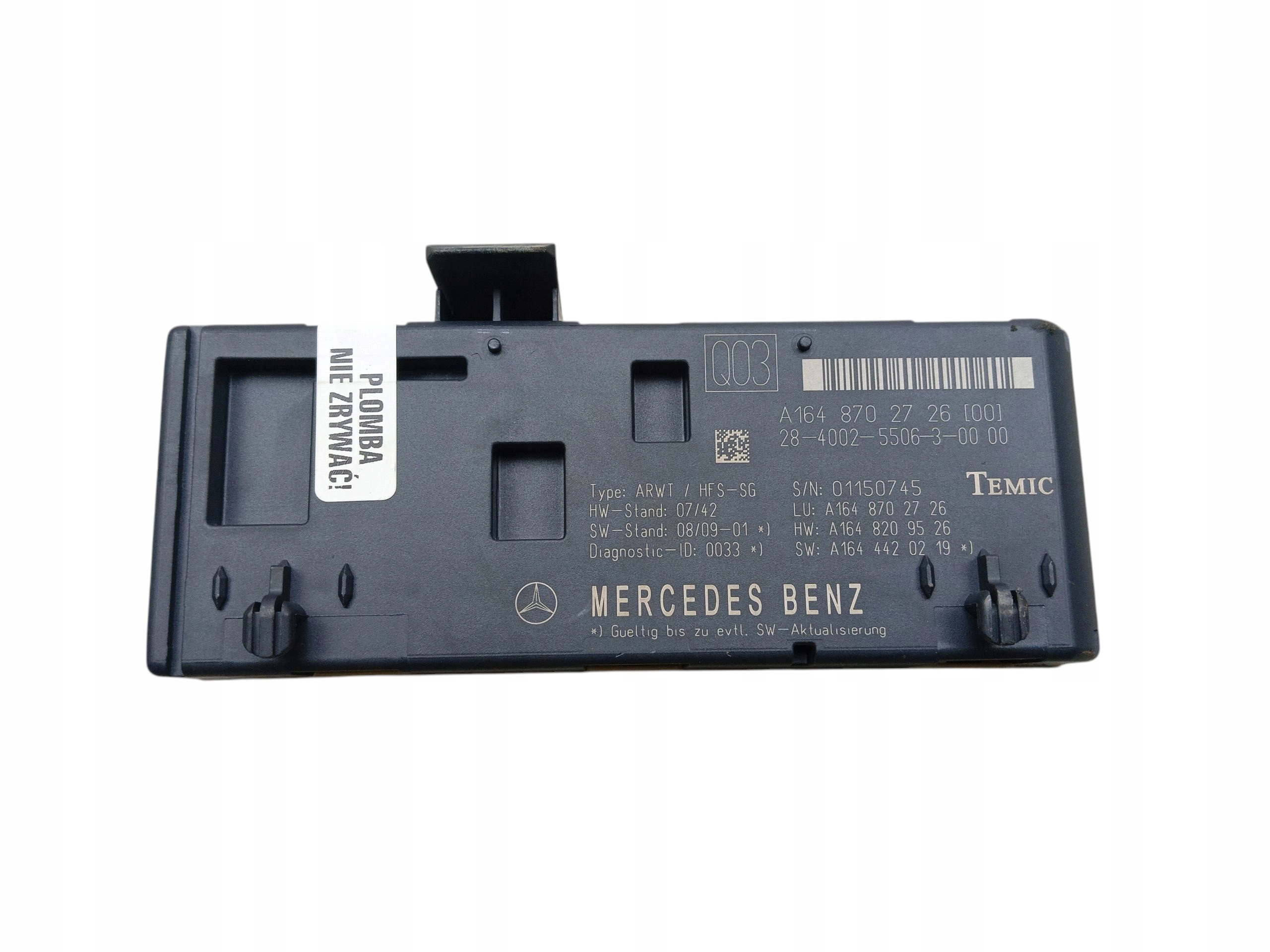 module bonnet boot MERCEDES R W251 LIFT (2009-2014) A1648702726