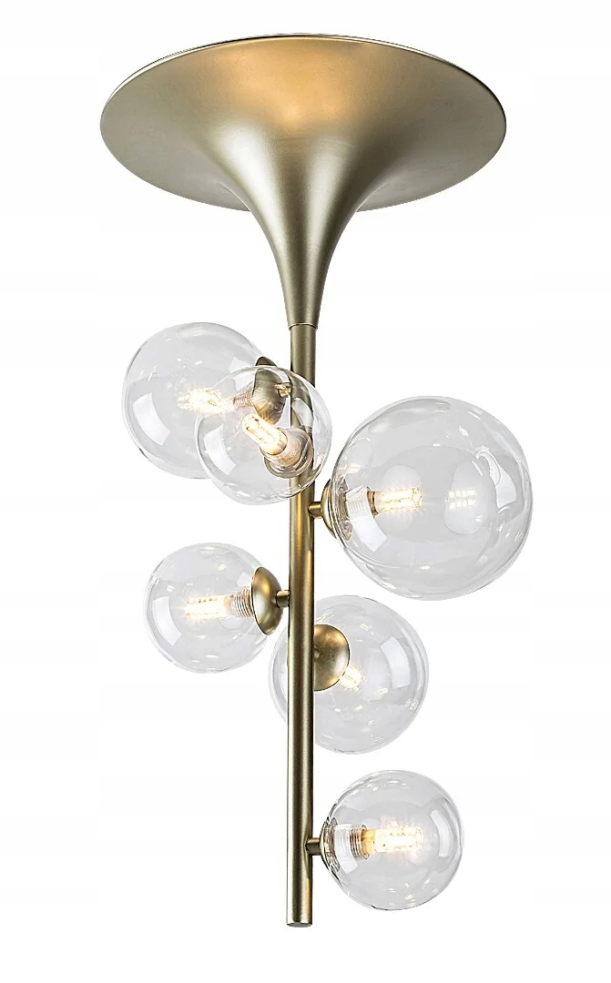 Stropní svítidlo glamour zlaté skleněné koule 6xG9 28W Aslov Rabalux