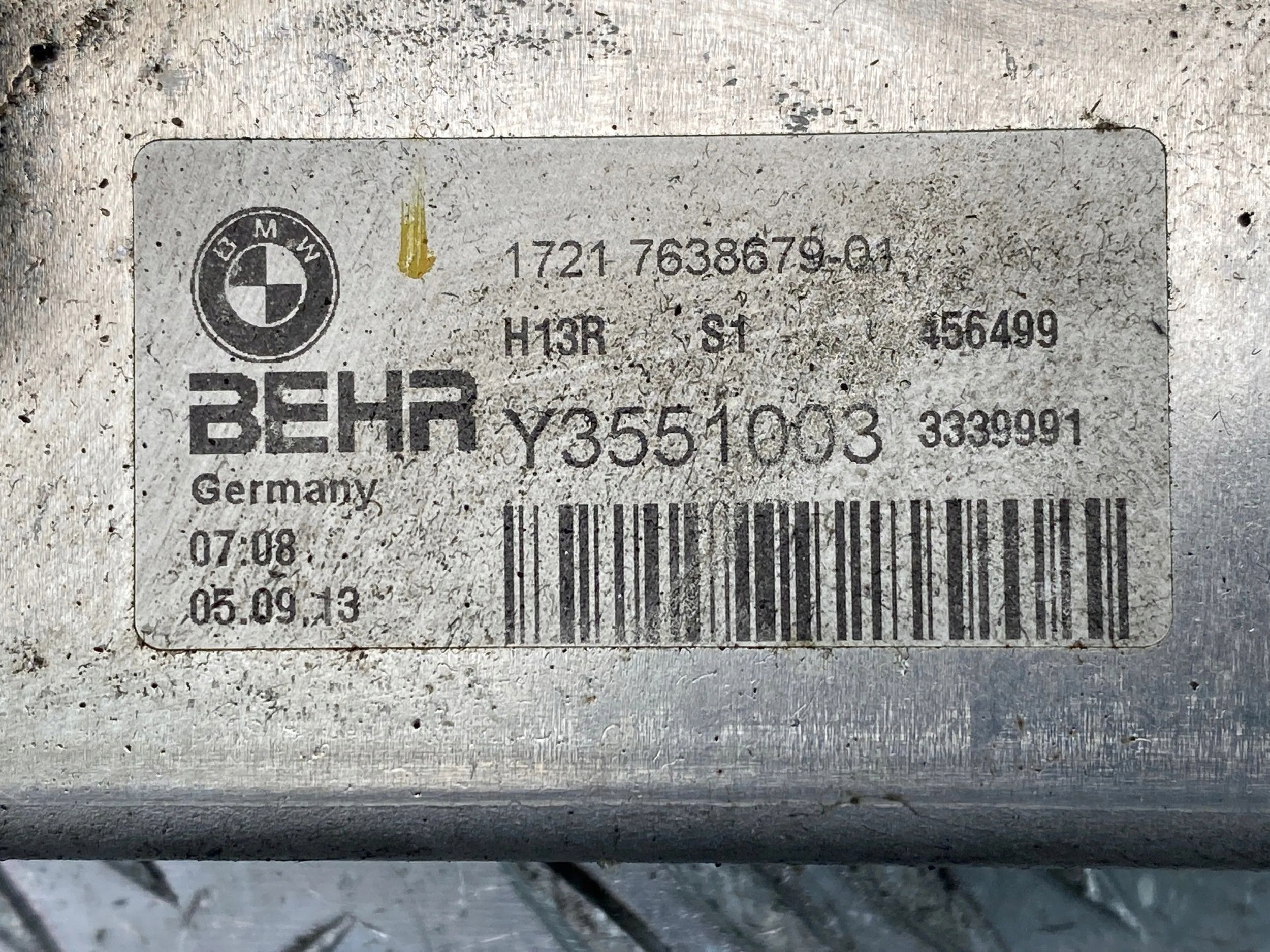 olaj hütö BMW X5 E70 xDrive 35i 7638679 N55