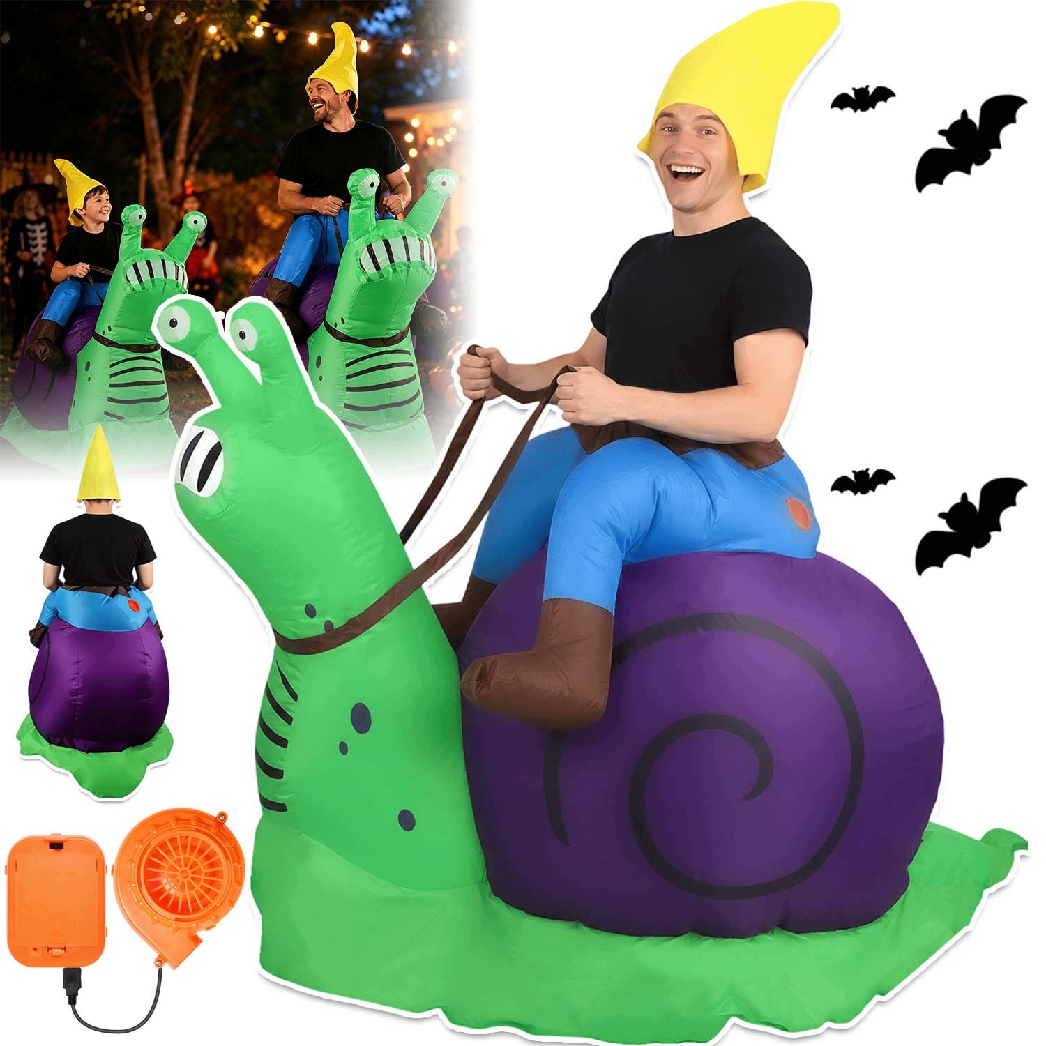 Nafukovací Kostým Jezdec Na Slimáky Převlek Kostým Halloween 1.5-1.9 M