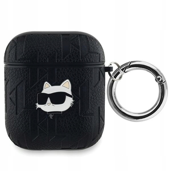 Karl Lagerfeld KLA2PGCHPK AirPods 1/2 cover černá/černá Monogram Choupette