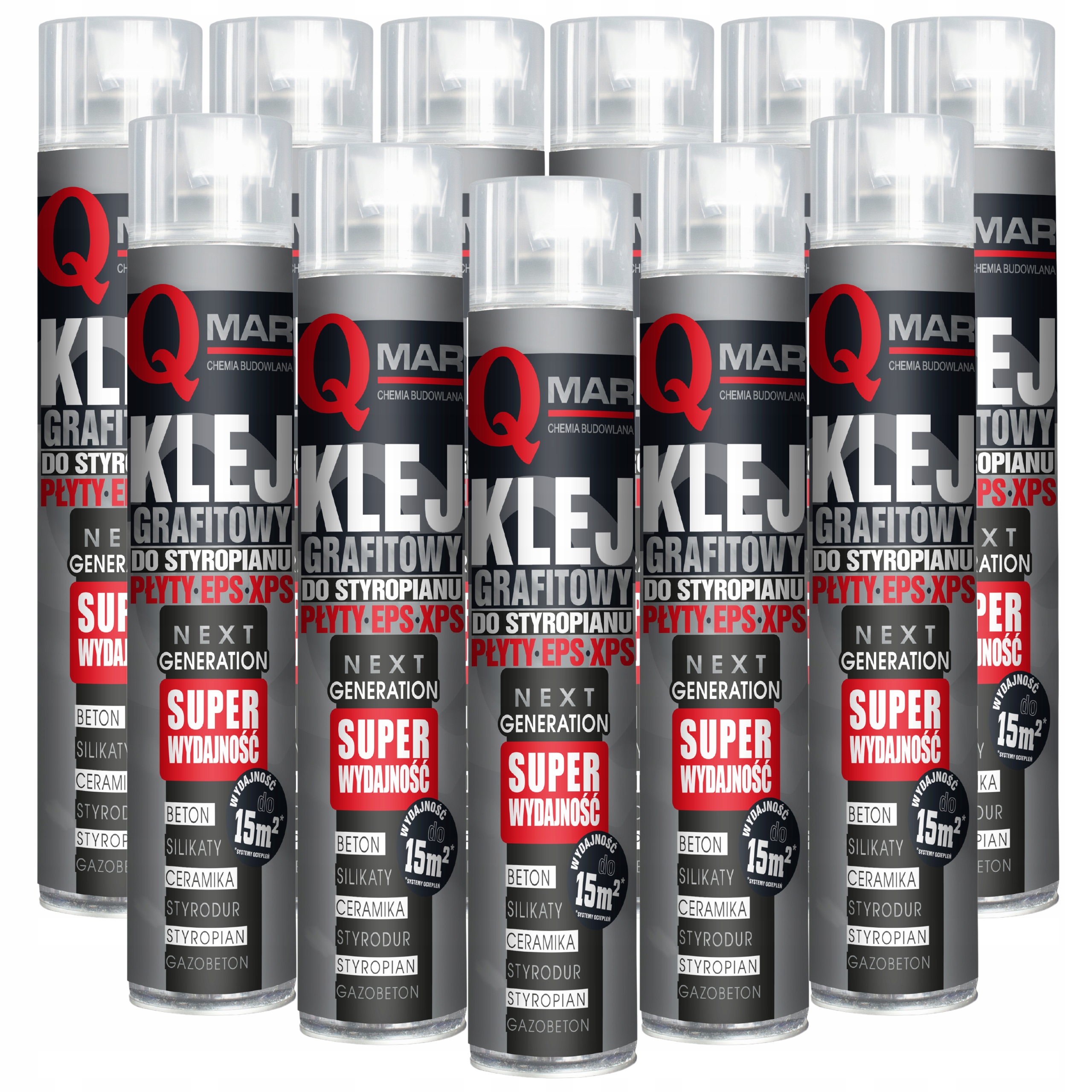 11 Kusů Pěnového Lepidla Xps Eps Grafitová Pěna 790 ml Velmi Účinný Qmar