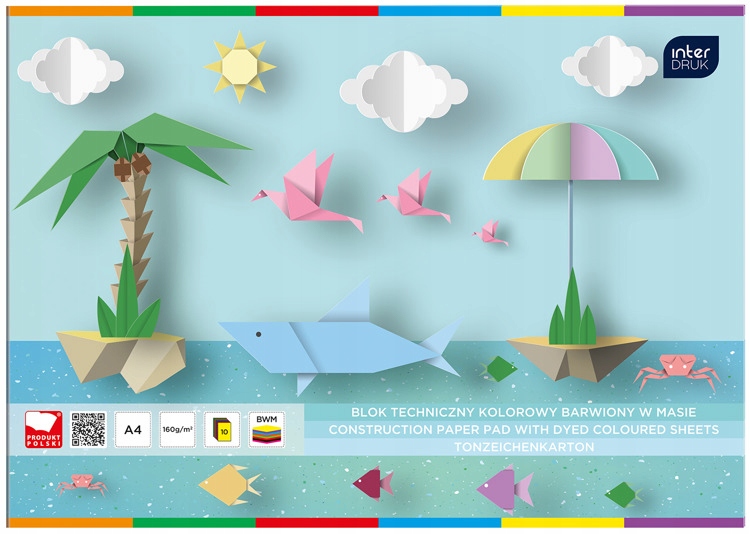 

Blok Techniczny A4 10 Kartek Kolorowych Interdruk