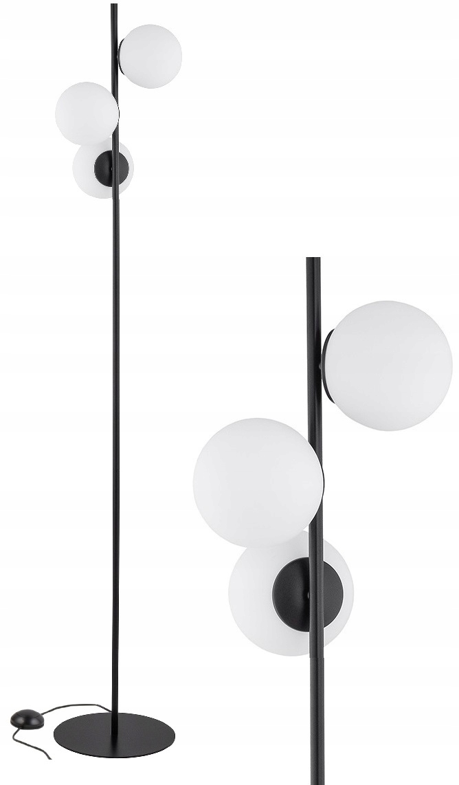 Lampa Stojąca Podłogowa Czarna Milo E27