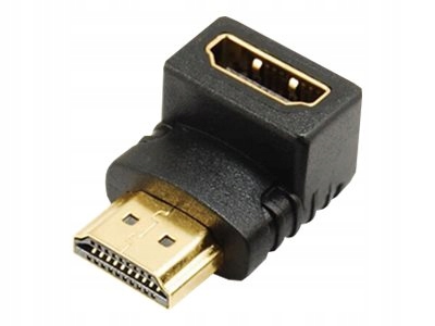 Adapter HDMI Savio kątowy HDMI Typ A Męski - HDMI Typ A Żeński