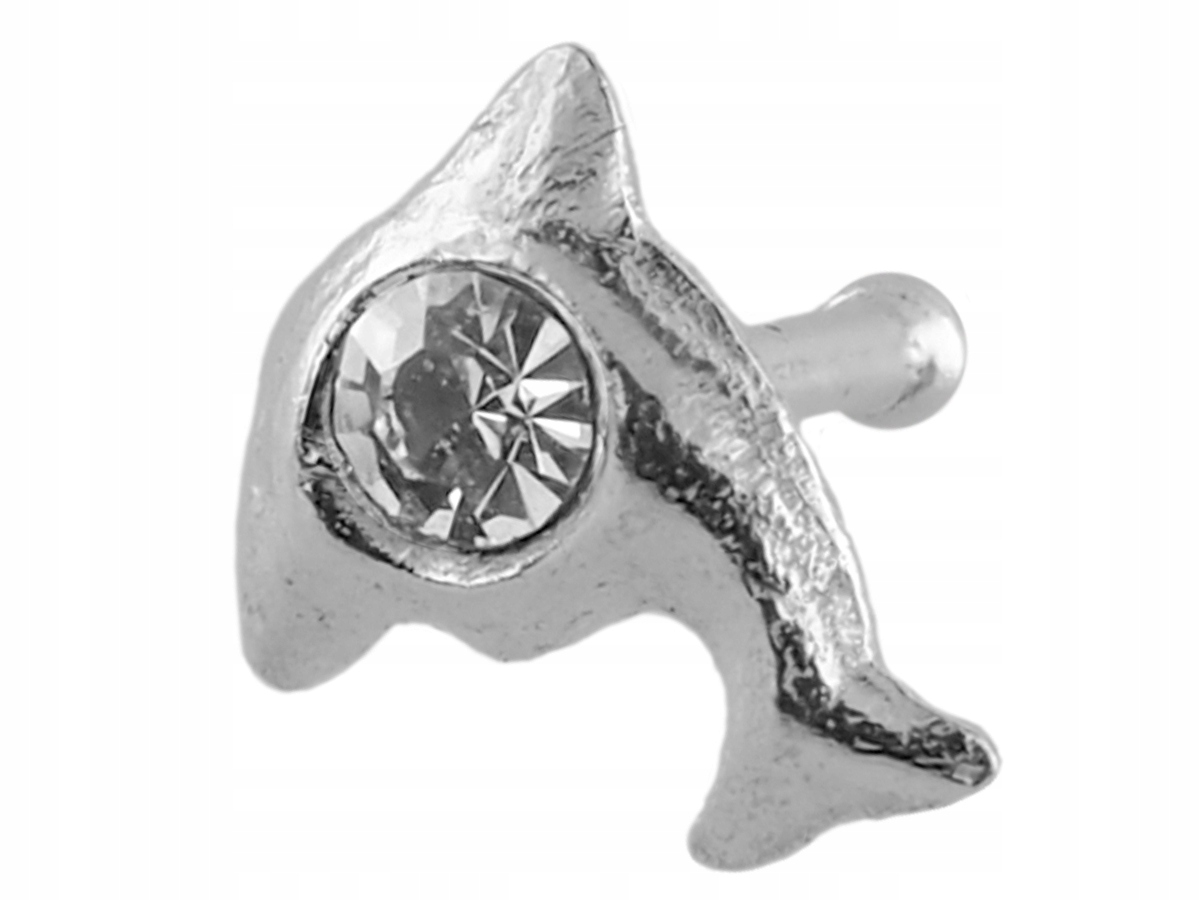 VERSIL - kolczyk do nosa nos delfinek SREBRO 0,925