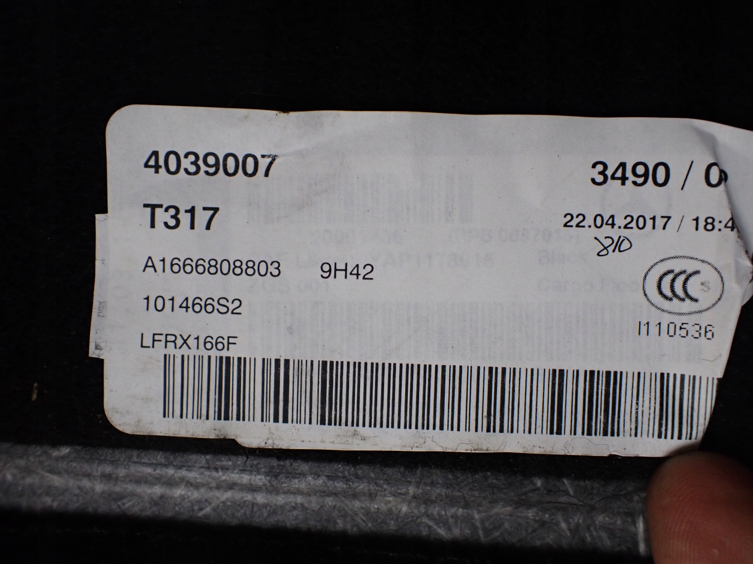 багажника MERCEDES GLS II X166 3.0 17R A1666808803 9187