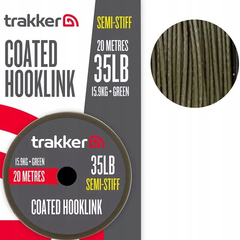 Plecionka w otulinie Trakker Semi Stiff Coated Hooklink 35lb 15.9kg 20m