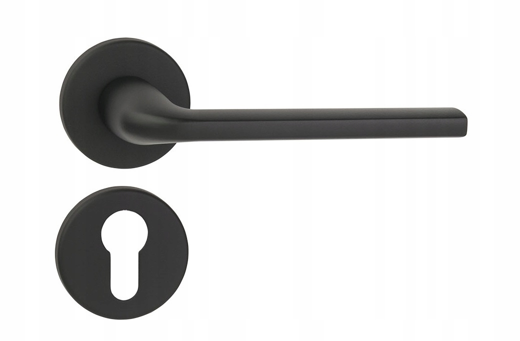 Klika na dveře komplet vložka rozety Oleandro slim kulatá černá