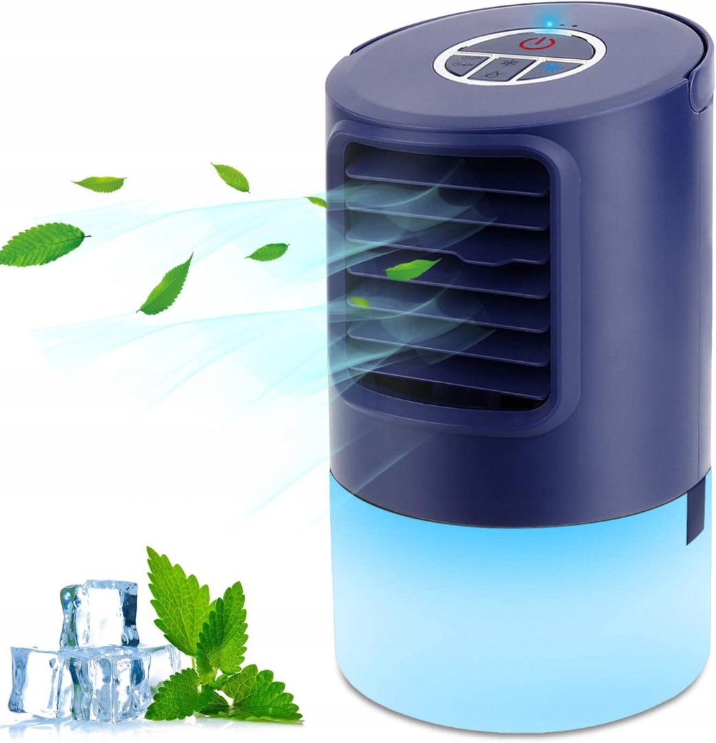 Klimatyzator Wentylator 5w1 RenFox Chłodzi Nawilżacz Led Rgb Cichy 800ml