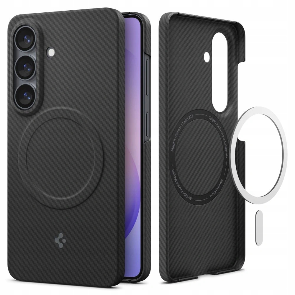 Spigen Ľahké Tenké Puzdro Typu Magsafe Na Galaxy S26 Carbon Aramid