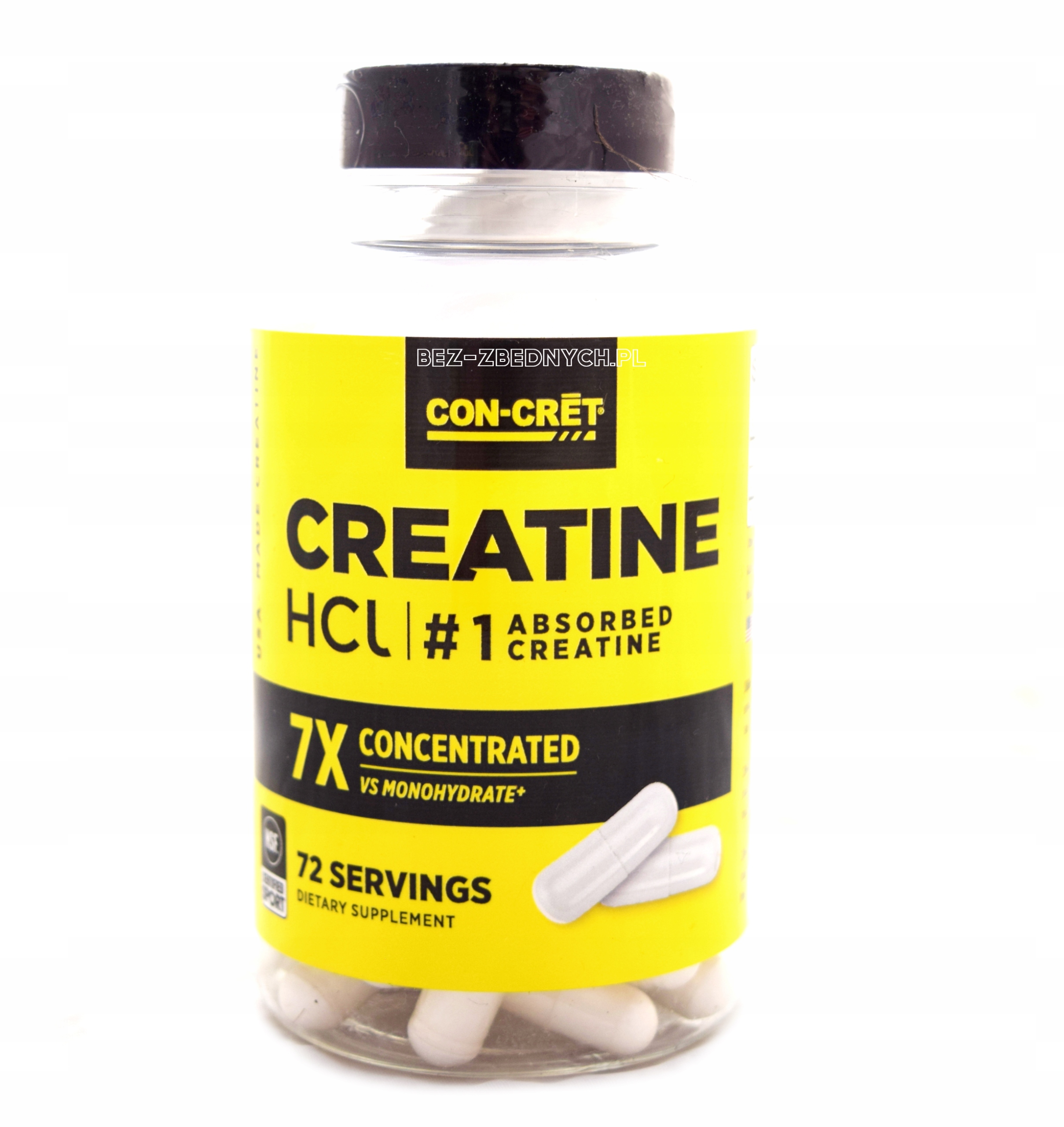 ProMera Sports Con-Cret Creatine 72 kapslí Kreatin Hydrochlorid Hcl Vegan