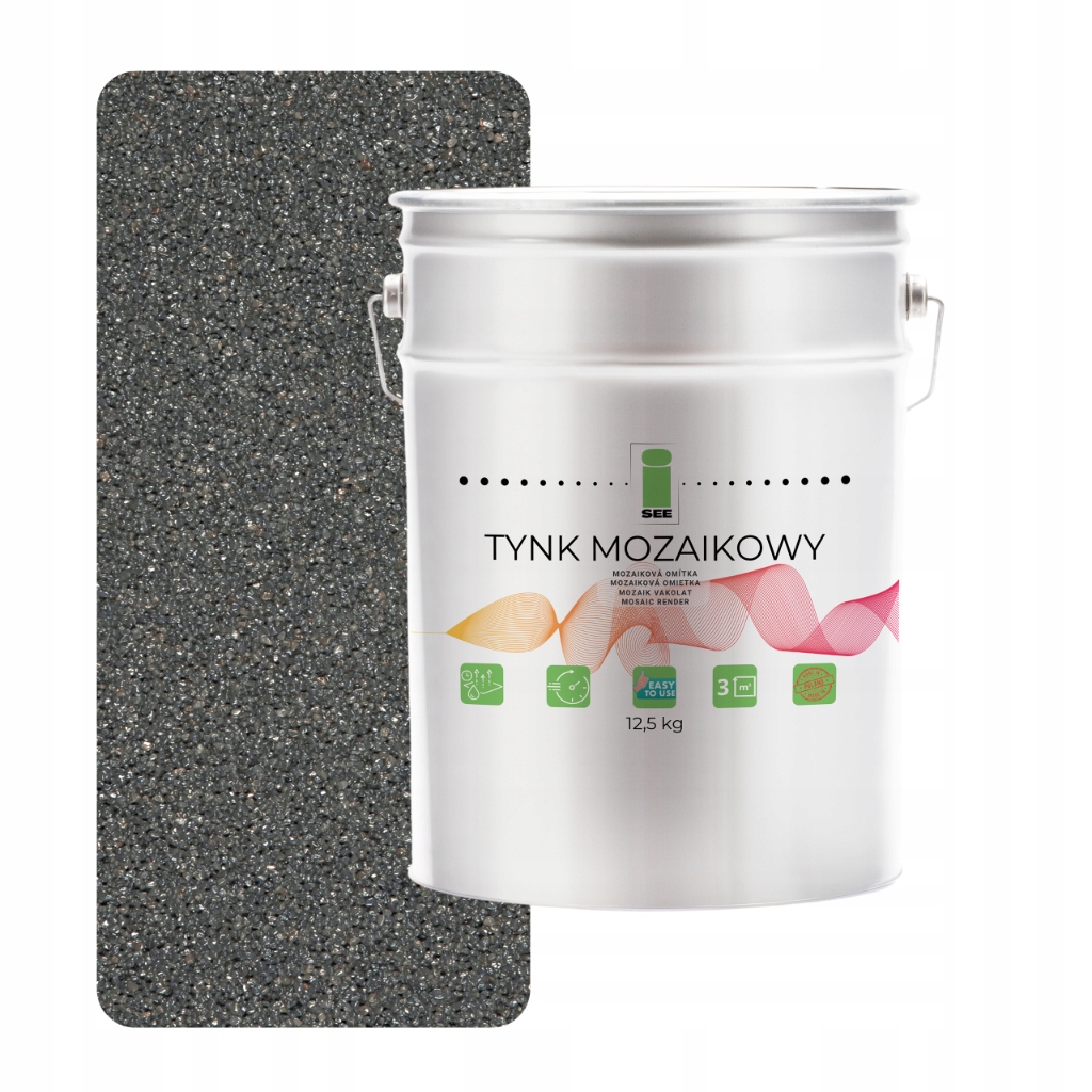 Mozaiková pryskyřičná omítka Marmolit Grafitová M05 12,5 kg Mrazuvzdorná Premium