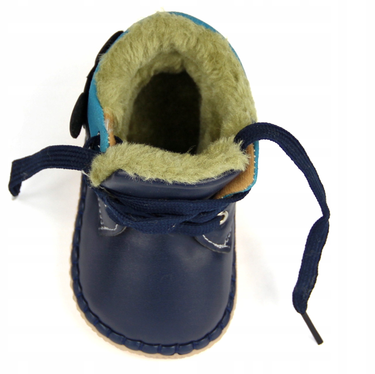 KOZAKI DZIECIĘCE BUTY ZIMOWE CHŁOPIĘCE NIECHODKI ŚNIEGOWCE NIEMOWLĘCE 21 Odcień granatowy