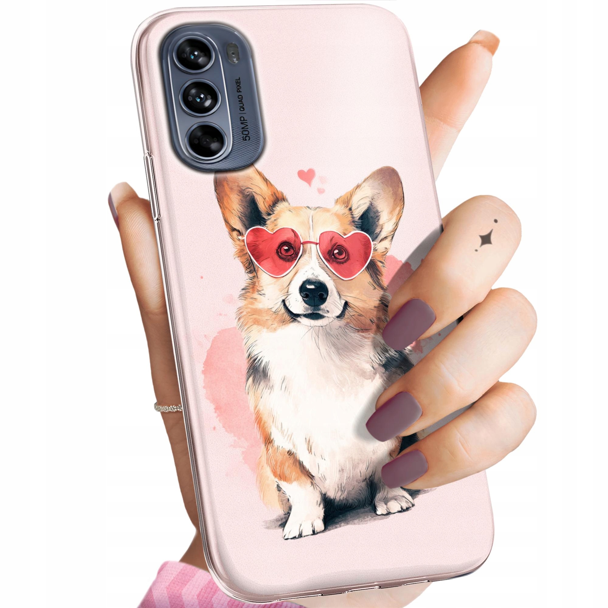 Etui Do Motorola Moto G62 5G Corgi Pieski Piesek Łapa Obudowa Case