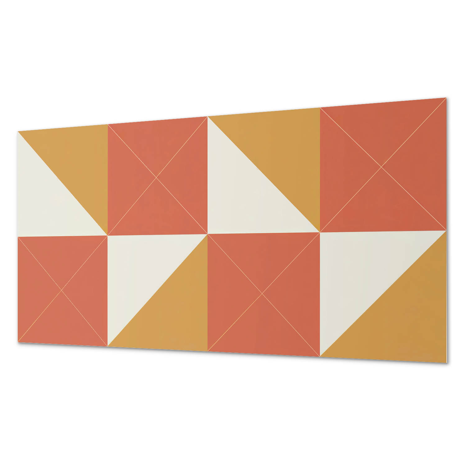 Vinylová Nástenná Dekorácia do kancelárie Teplé geometrické akcenty 120 x 60 cm