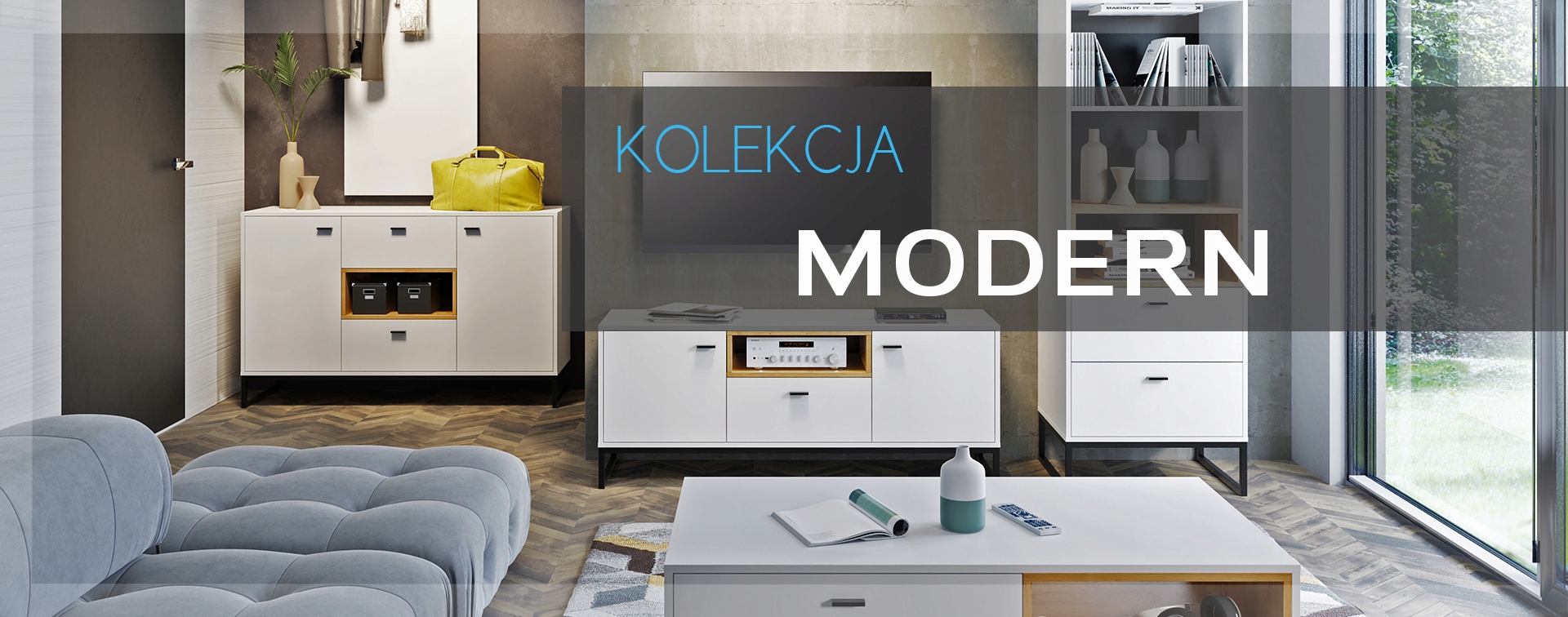 Kufer z pojemnikiem i siedziskiem MODERN dwa kol Wysokość mebla 50 cm