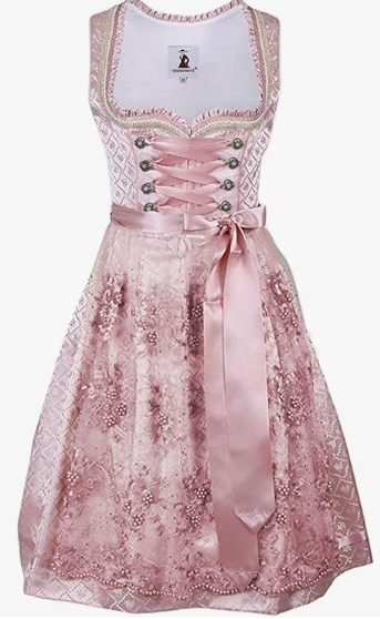 Šaty Bavorská Dirndl Dámská Oktoberfest Midi Zástěra vel 38 M/L