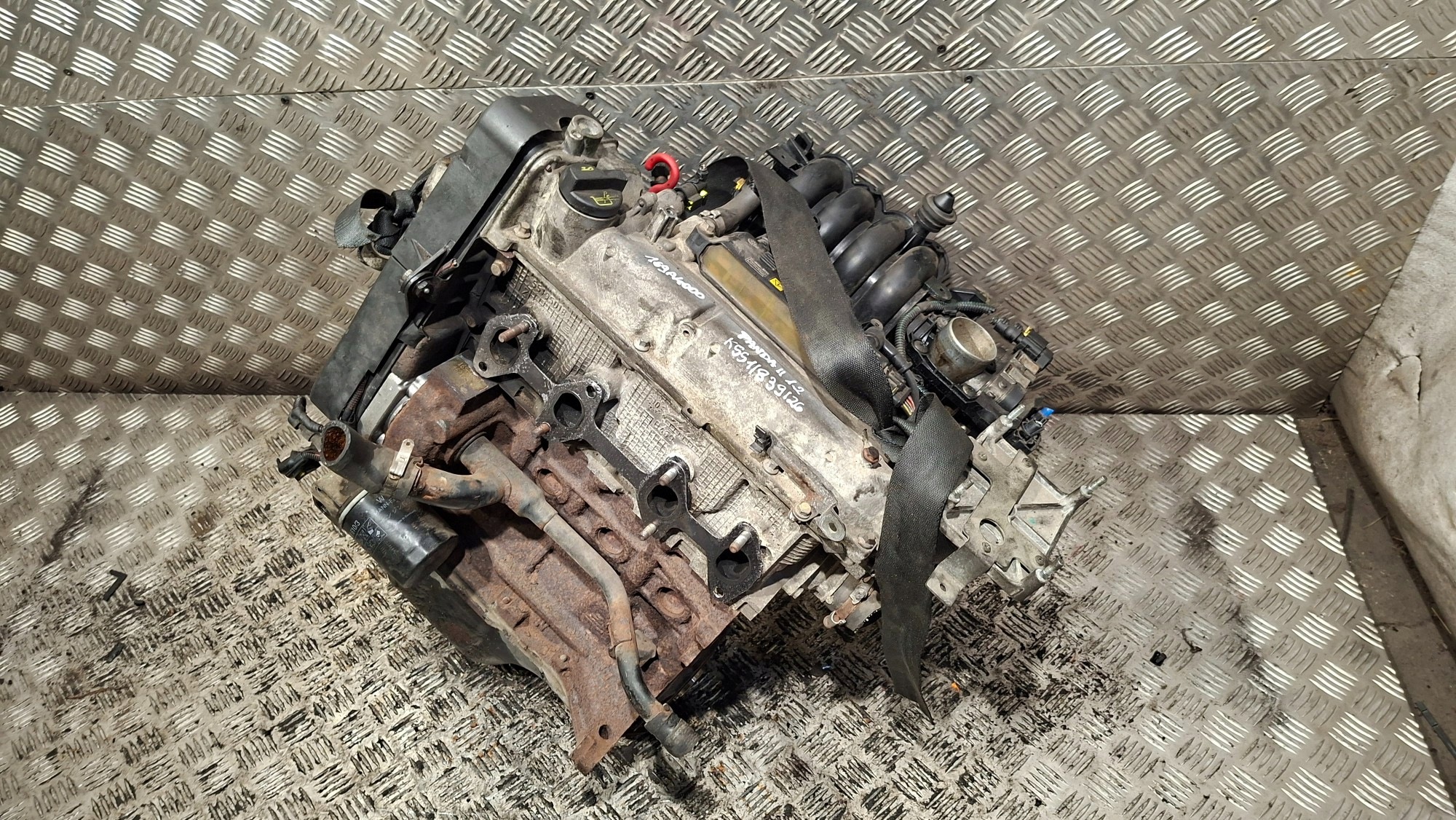 engine unprotected pillar FIAT PANDA II 1.2 169A4000