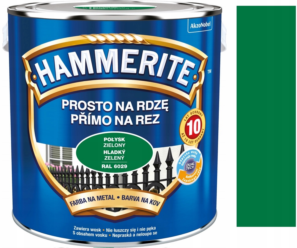 Hammerite Prosto Na Farba Na Rdzę Zielony 2.5L