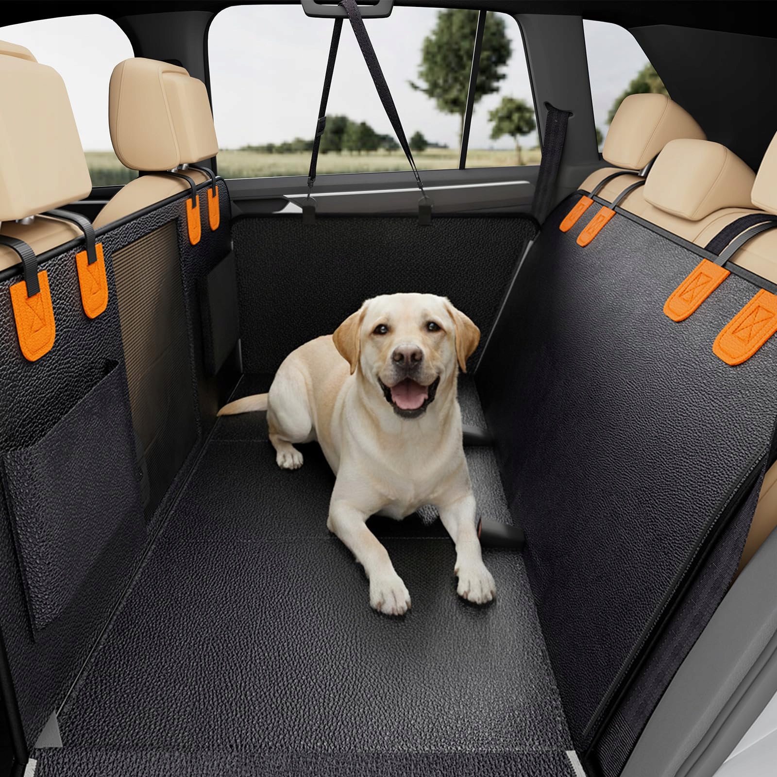 Dogat Voděodolná podložka pro psa do auta s ochranou boků a síťkou