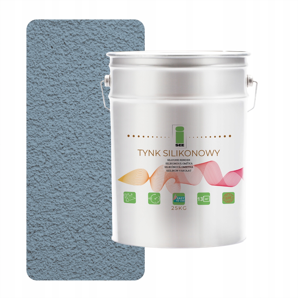 Silikónová Fasádna Omietka Šedá Bridlicová Svetlá 1.5 MM Trvanlivá 25 Kg