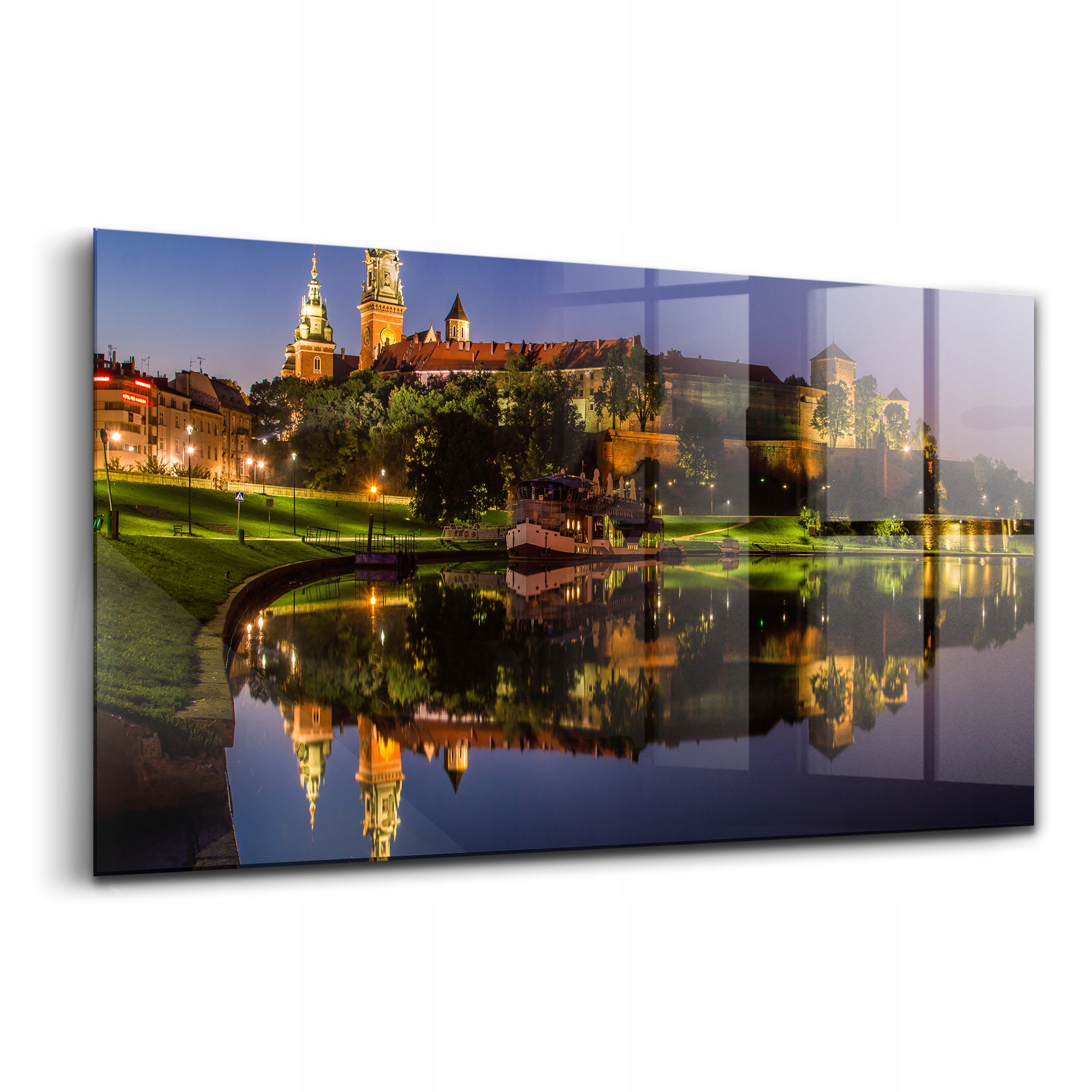 Nástěnný obraz do kuchyně Wawel v noci Wisła 100x50 cm
