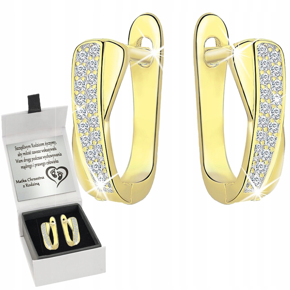 

Srebrne Kolczyki Pozłacane Srebro 925 Grawer