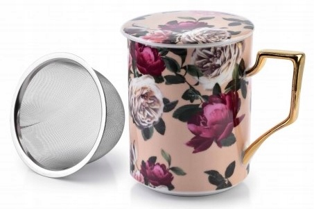 

Kubek Porcelanowy Z Zaparzaczem I Pokrywką 400 ML