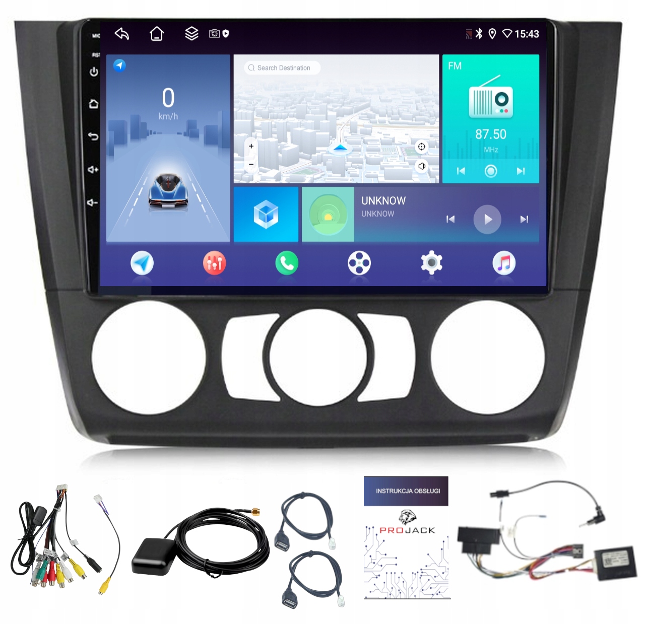 Rádio Navigácia Android Carplay Bmw 1 E81/E82/E87/E88 4GB 64GB Sim