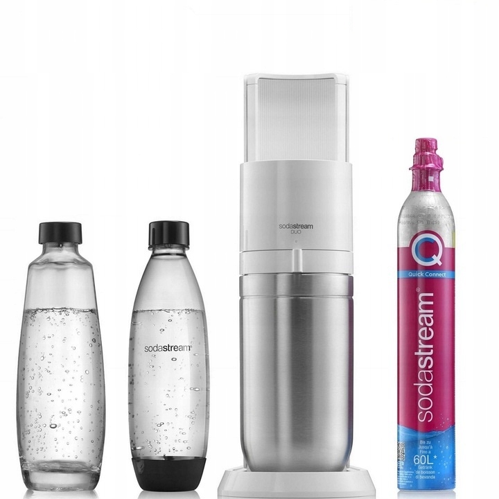 Saturator Soda Stream Duo do wody Biały butelki