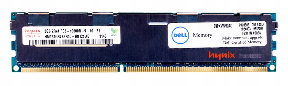 Dell SNPX3R5MC/8G HMT31GR7BFR4C-H9 8GB DDR3-1333MHz Reg Ecc CL9