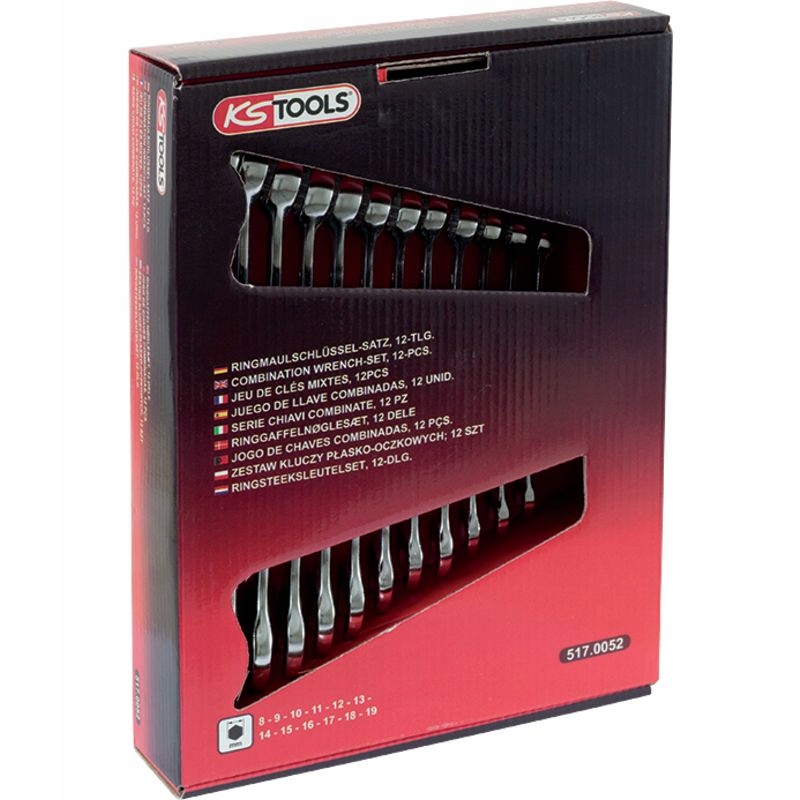 Sada kľúčov očkoploché ploché 8 mm-19 mm 12ks Ks Tools 517.0052