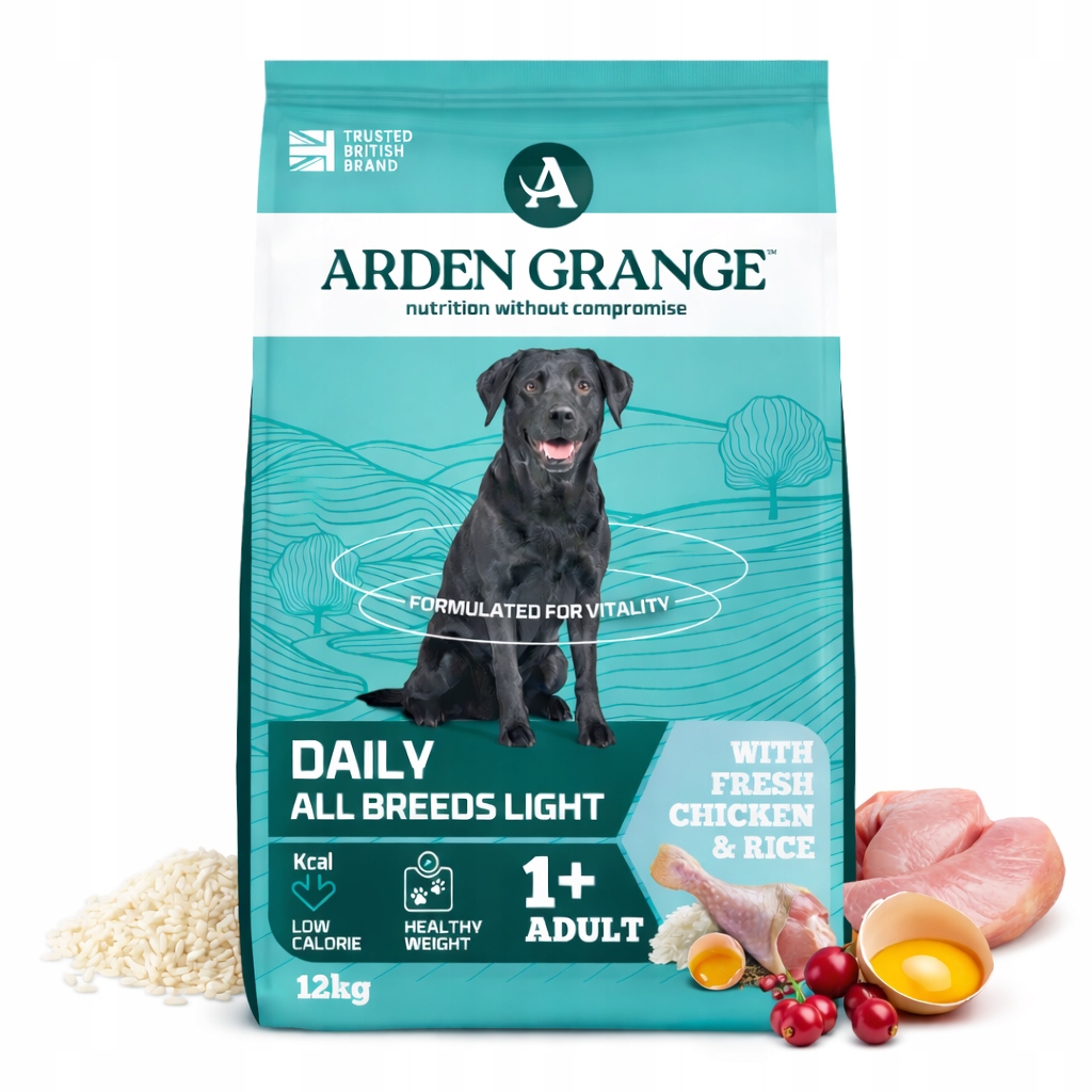 sucha karma dla psa senior light Arden Grange 12kg 18% białka 7,5% tłuszczu