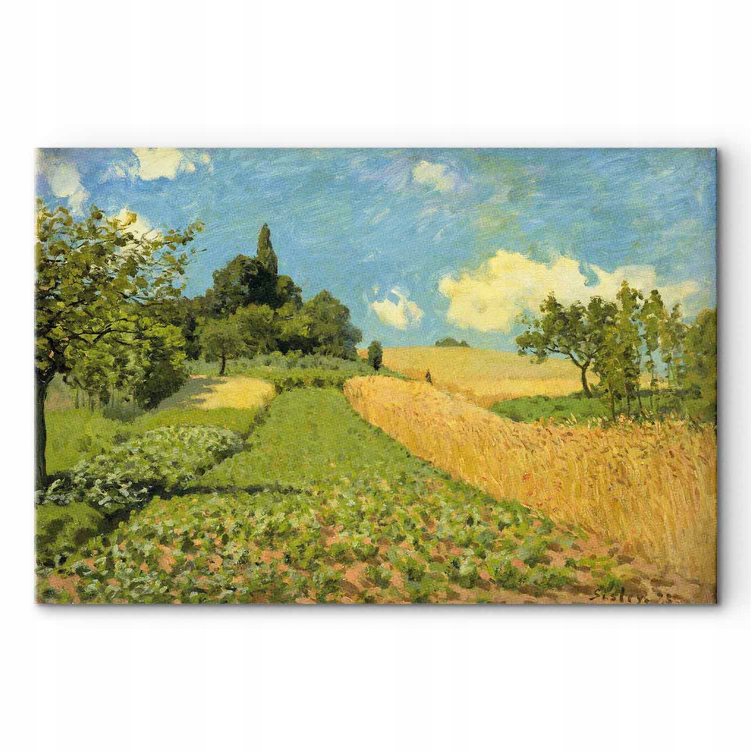 Obraz na plátně canvas Alfred Sisley Pšeničné pole u Argenteuil 90x60 cm