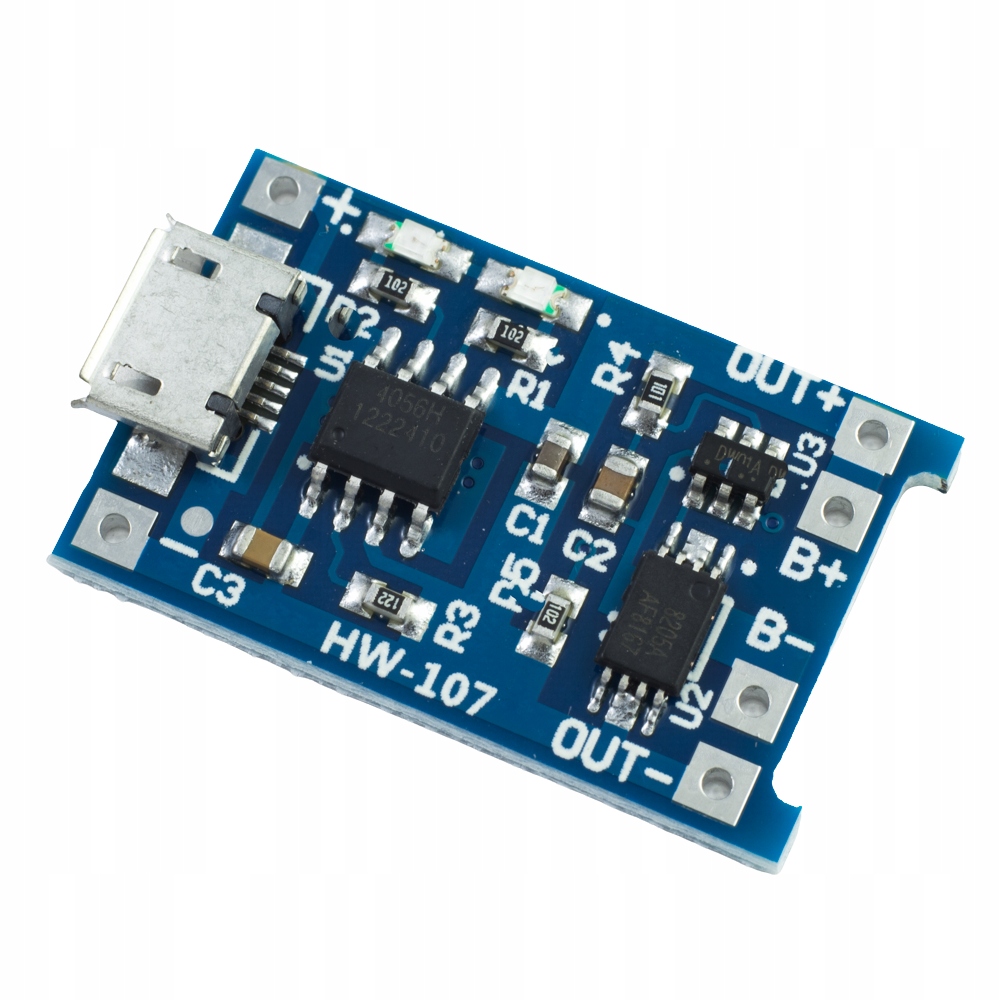 

Ładowarka ogniw baterii Li-ion 5V TP4056 micro Usb