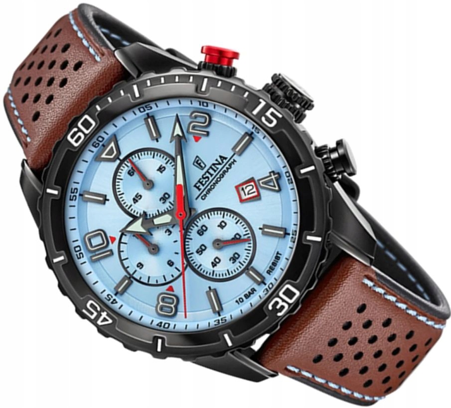 Sportovní Hodinky Festina F20519/1 Modny Chrono WR100 Modré Box 45 mm