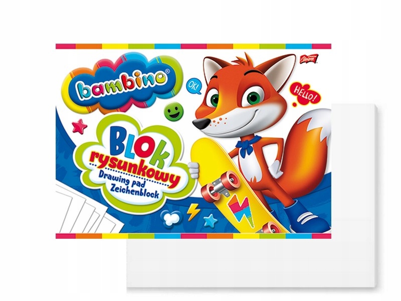 

Bambino Blok Rysunkowy A4 20 Kartek Biały