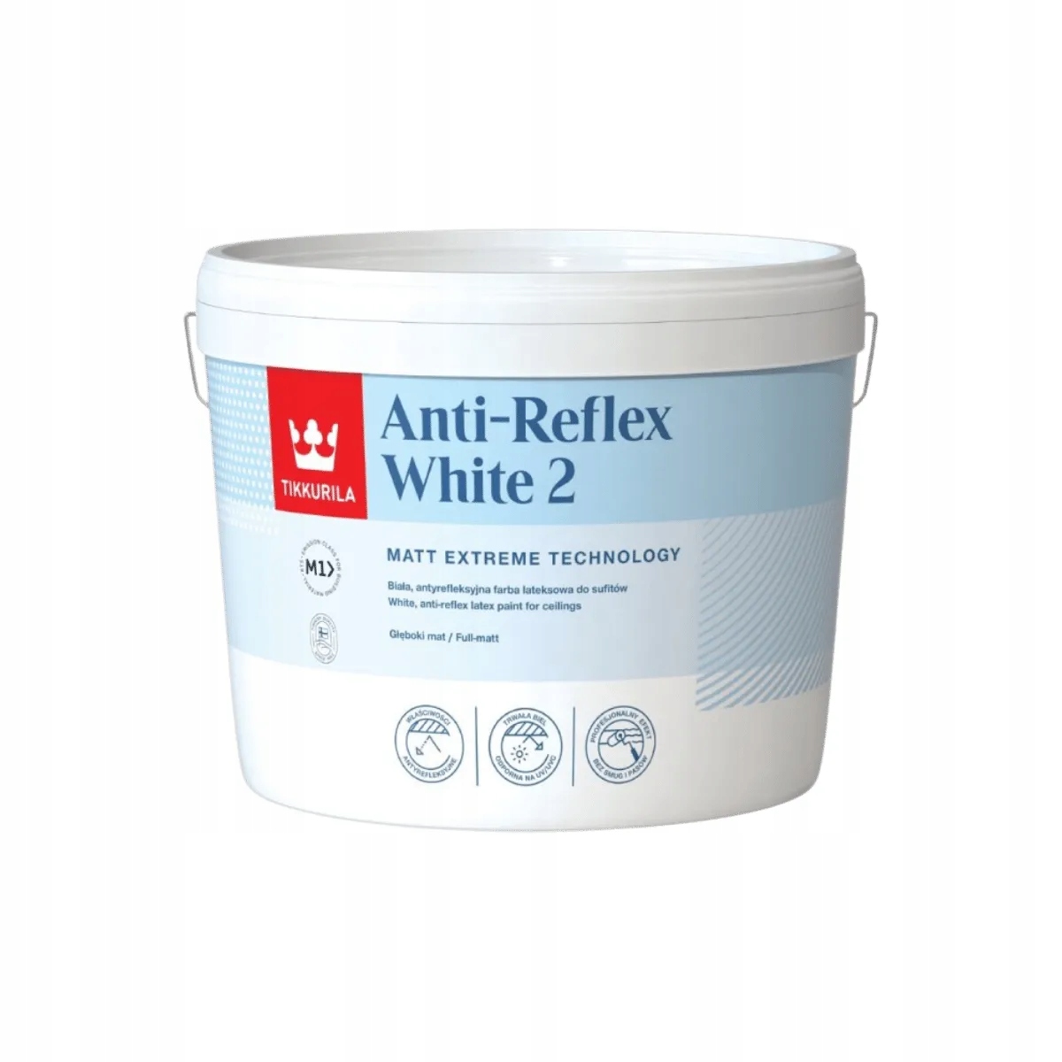 Tikkurila Antireflex White 2 Farba Biela 10 L Na Stropy Matná