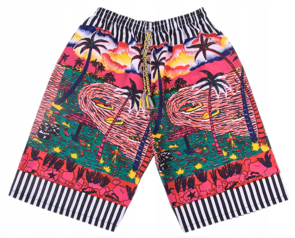 

Krótkie Spodenki Hawajskie Palmy Bawełna 134-146cm