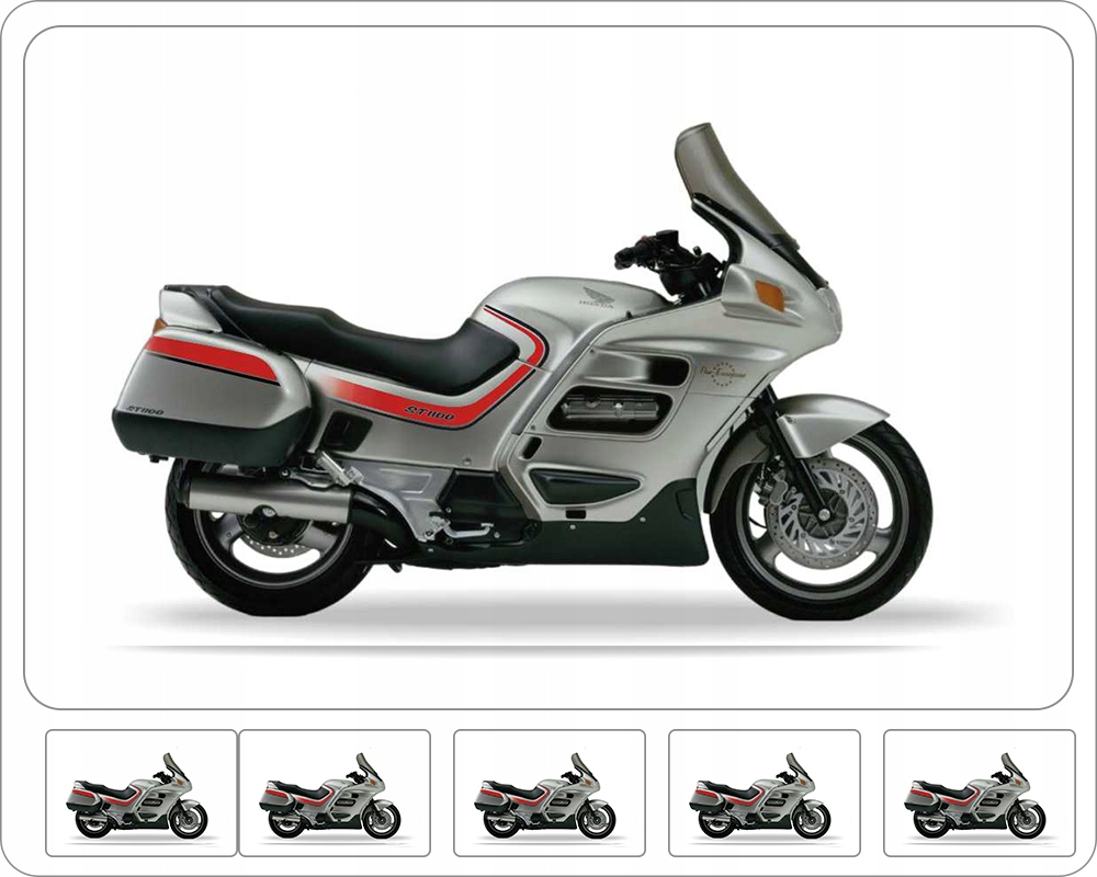 Samolepky Na Motocykl Juula Pro Honda St 1100 Pan European 1991 Bílé